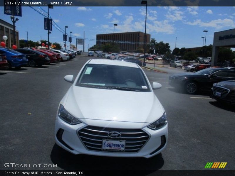 White / Gray 2017 Hyundai Elantra SE