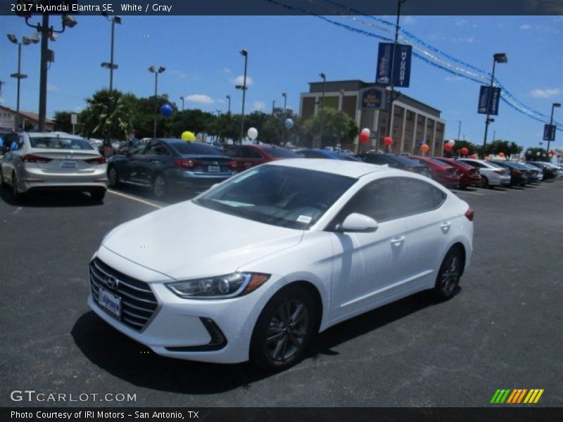 White / Gray 2017 Hyundai Elantra SE