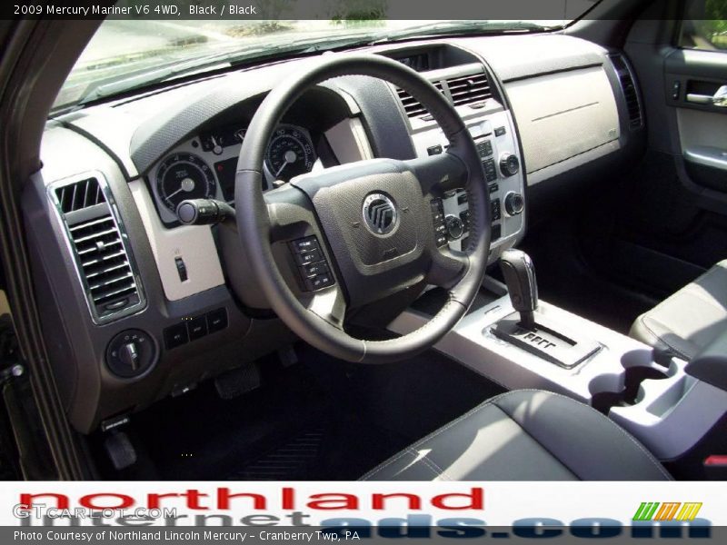 Black / Black 2009 Mercury Mariner V6 4WD