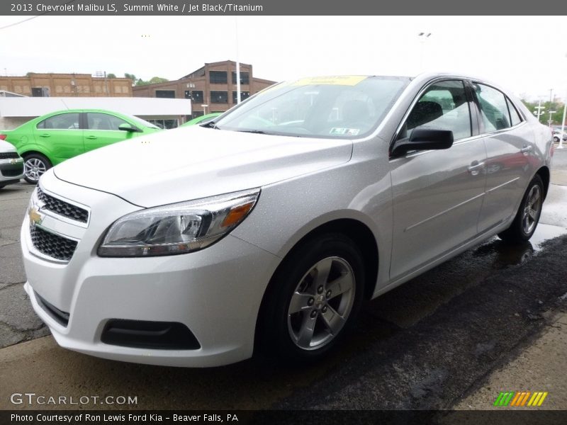 Summit White / Jet Black/Titanium 2013 Chevrolet Malibu LS