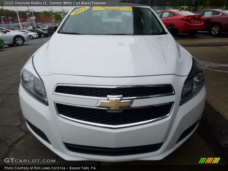 Summit White / Jet Black/Titanium 2013 Chevrolet Malibu LS