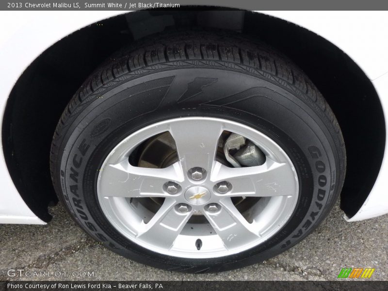 Summit White / Jet Black/Titanium 2013 Chevrolet Malibu LS