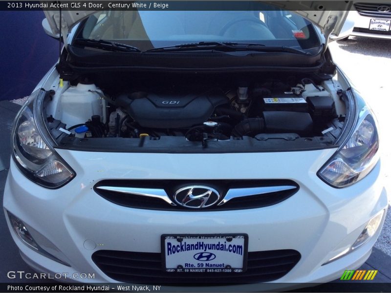 Century White / Beige 2013 Hyundai Accent GLS 4 Door