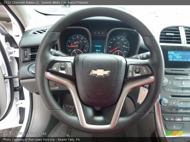 Summit White / Jet Black/Titanium 2013 Chevrolet Malibu LS