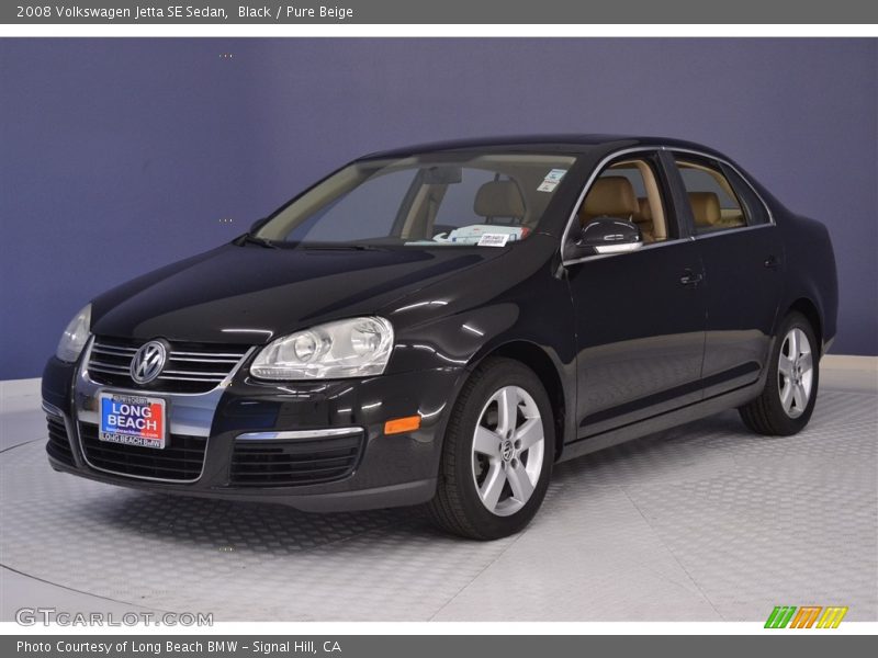 Black / Pure Beige 2008 Volkswagen Jetta SE Sedan