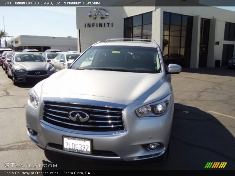 Liquid Platinum / Graphite 2015 Infiniti QX60 3.5 AWD