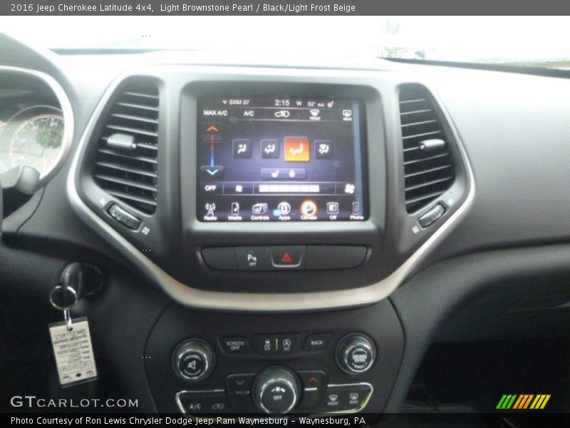 Light Brownstone Pearl / Black/Light Frost Beige 2016 Jeep Cherokee Latitude 4x4