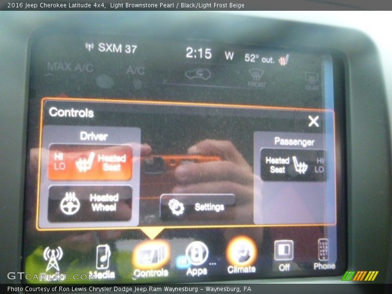 Light Brownstone Pearl / Black/Light Frost Beige 2016 Jeep Cherokee Latitude 4x4