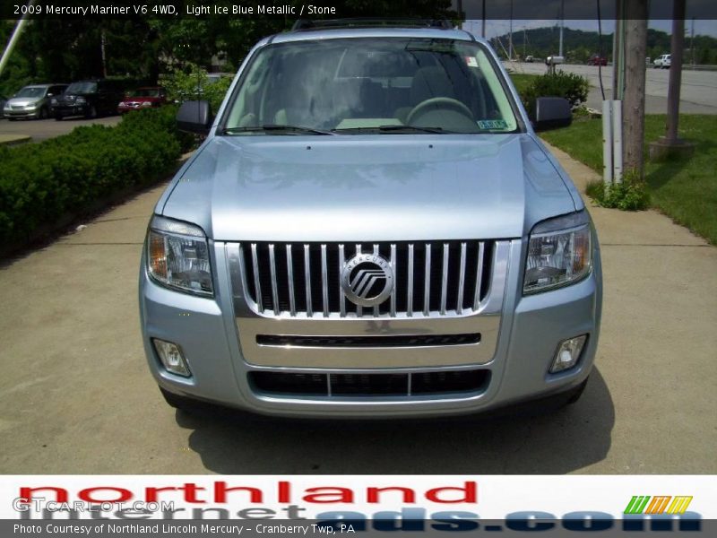 Light Ice Blue Metallic / Stone 2009 Mercury Mariner V6 4WD