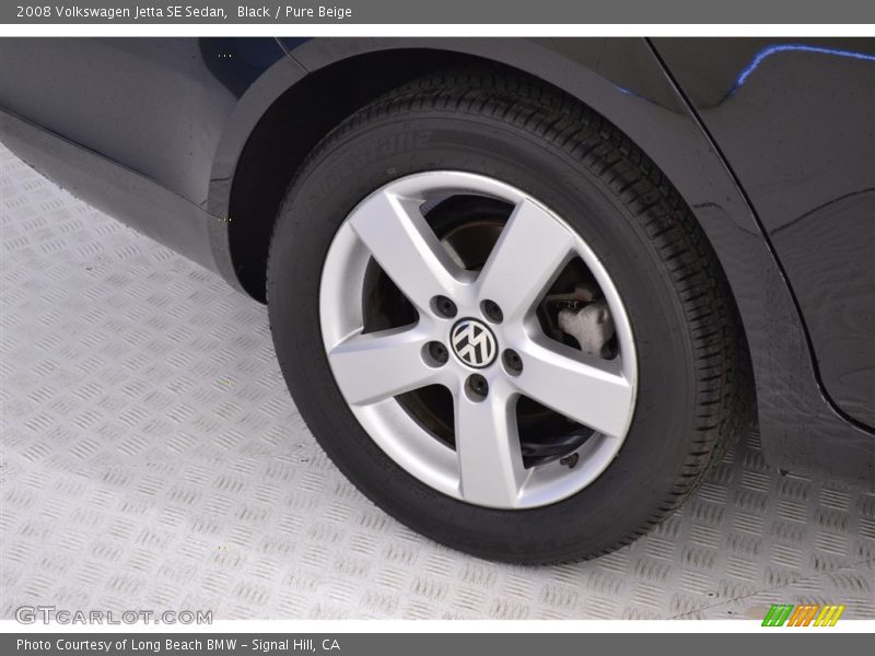 Black / Pure Beige 2008 Volkswagen Jetta SE Sedan
