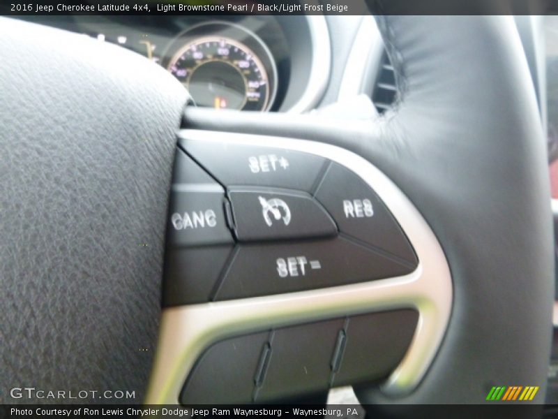 Light Brownstone Pearl / Black/Light Frost Beige 2016 Jeep Cherokee Latitude 4x4