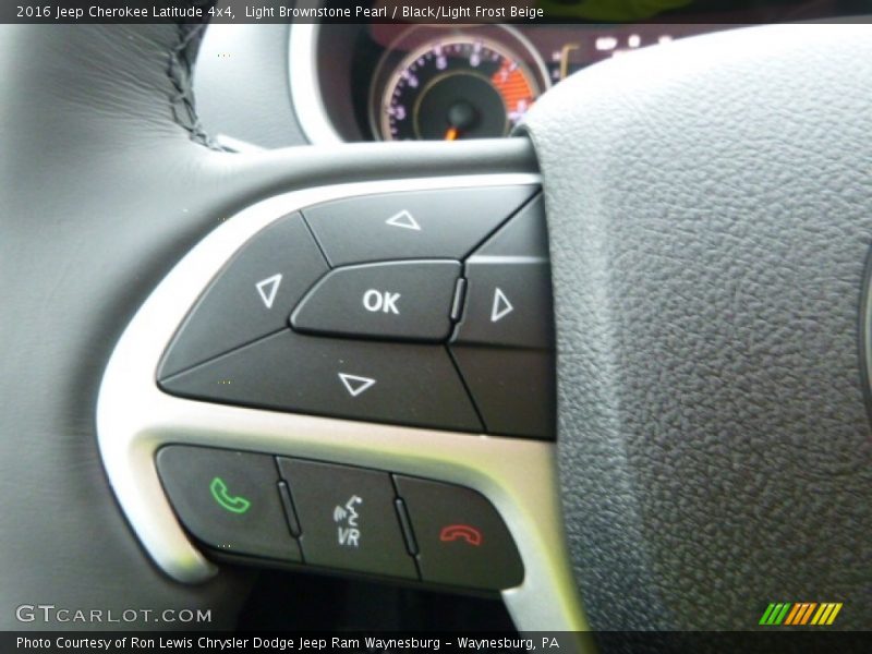 Light Brownstone Pearl / Black/Light Frost Beige 2016 Jeep Cherokee Latitude 4x4