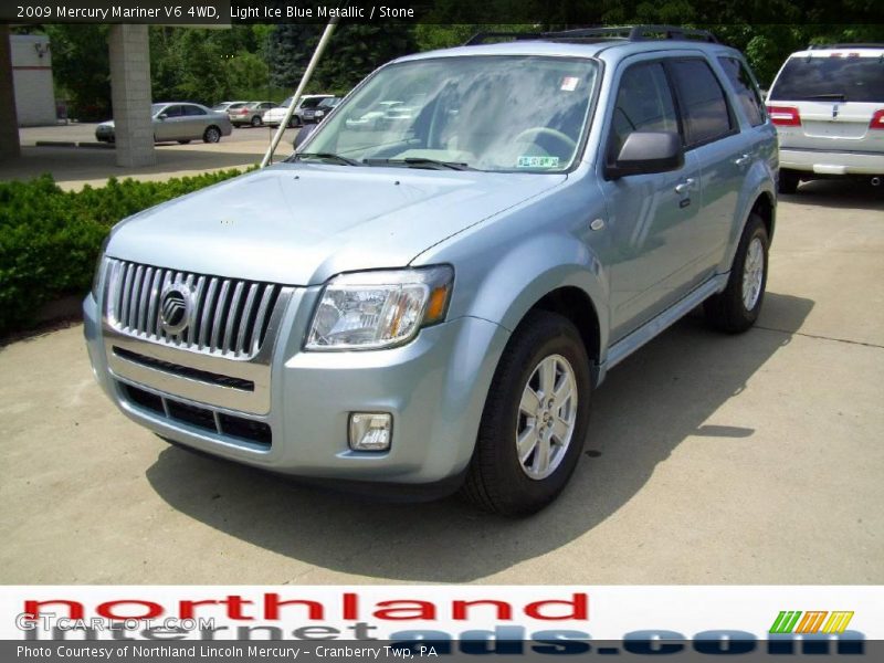 Light Ice Blue Metallic / Stone 2009 Mercury Mariner V6 4WD