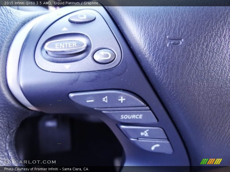 Liquid Platinum / Graphite 2015 Infiniti QX60 3.5 AWD