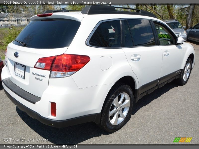 Satin White Pearl / Warm Ivory Leather 2013 Subaru Outback 2.5i Limited