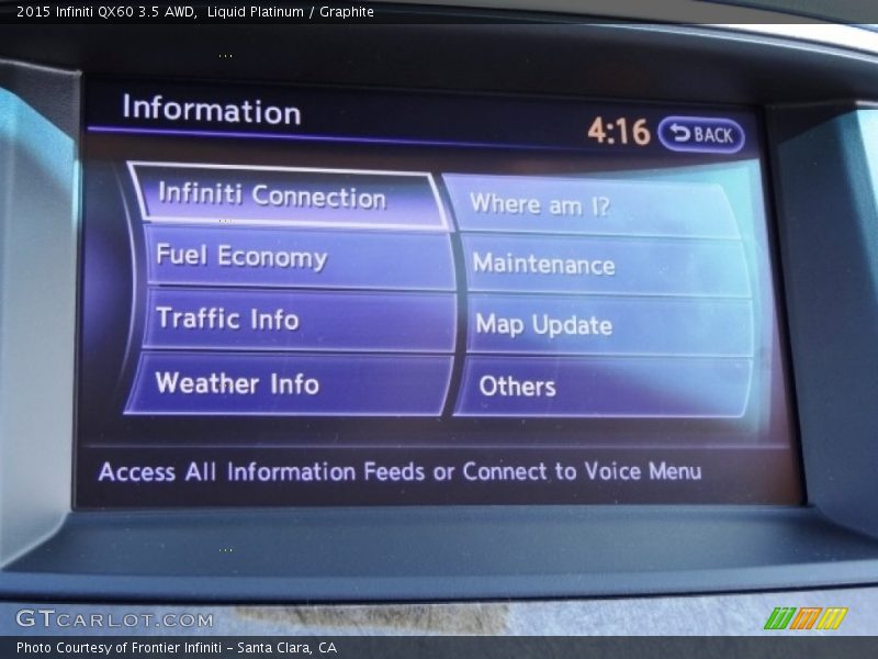 Liquid Platinum / Graphite 2015 Infiniti QX60 3.5 AWD