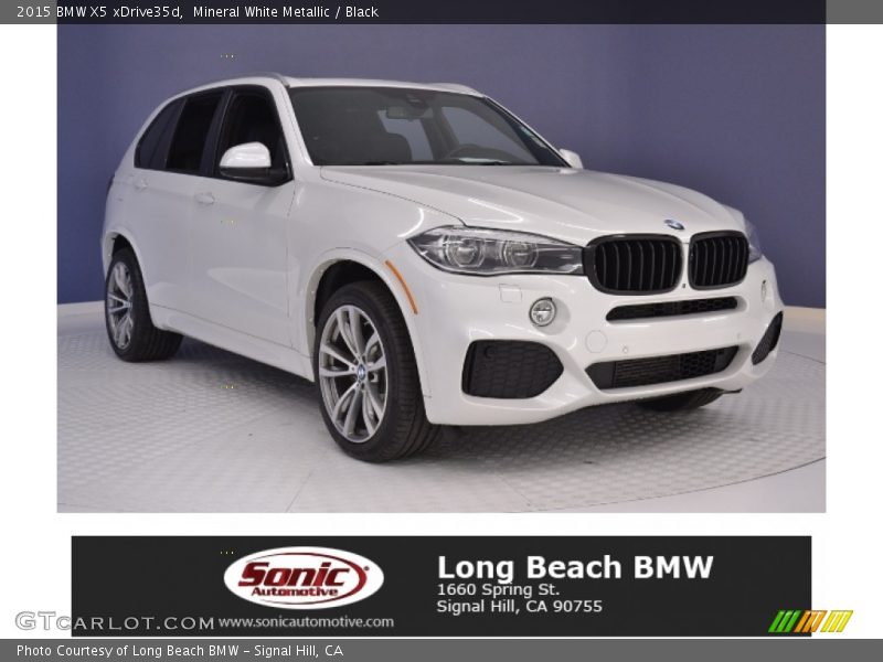 Mineral White Metallic / Black 2015 BMW X5 xDrive35d