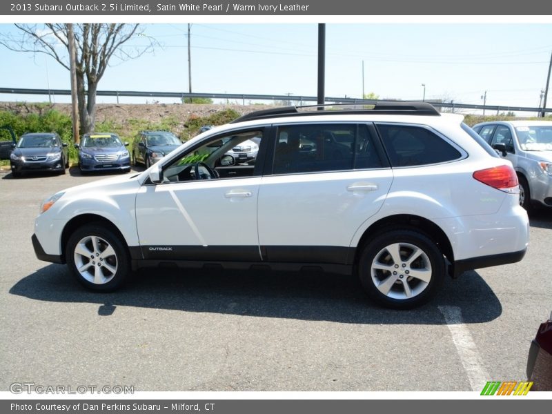 Satin White Pearl / Warm Ivory Leather 2013 Subaru Outback 2.5i Limited