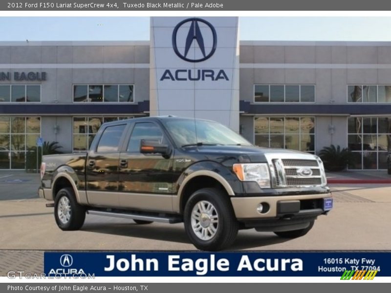 Tuxedo Black Metallic / Pale Adobe 2012 Ford F150 Lariat SuperCrew 4x4