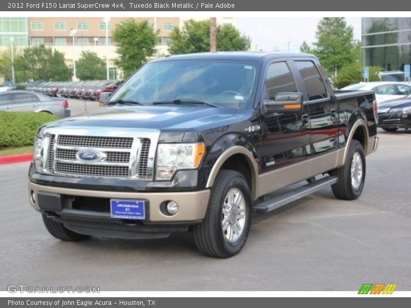 Tuxedo Black Metallic / Pale Adobe 2012 Ford F150 Lariat SuperCrew 4x4