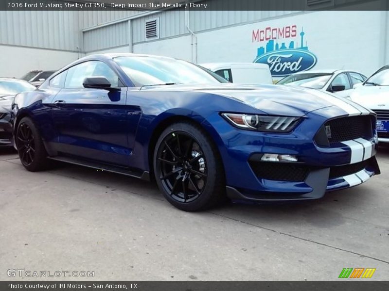 Deep Impact Blue Metallic / Ebony 2016 Ford Mustang Shelby GT350