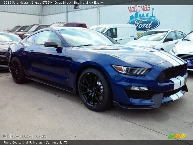 Deep Impact Blue Metallic / Ebony 2016 Ford Mustang Shelby GT350