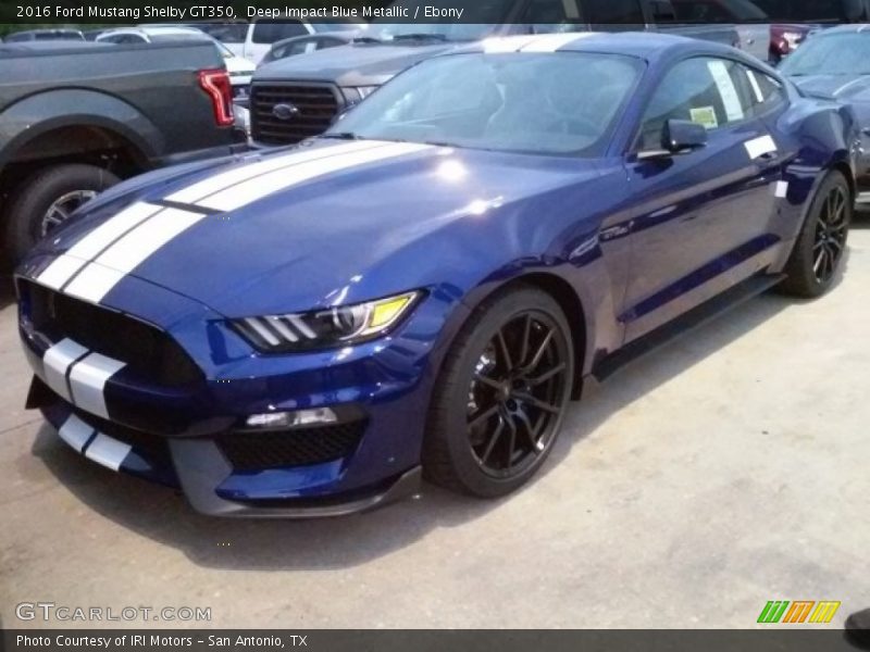 Deep Impact Blue Metallic / Ebony 2016 Ford Mustang Shelby GT350