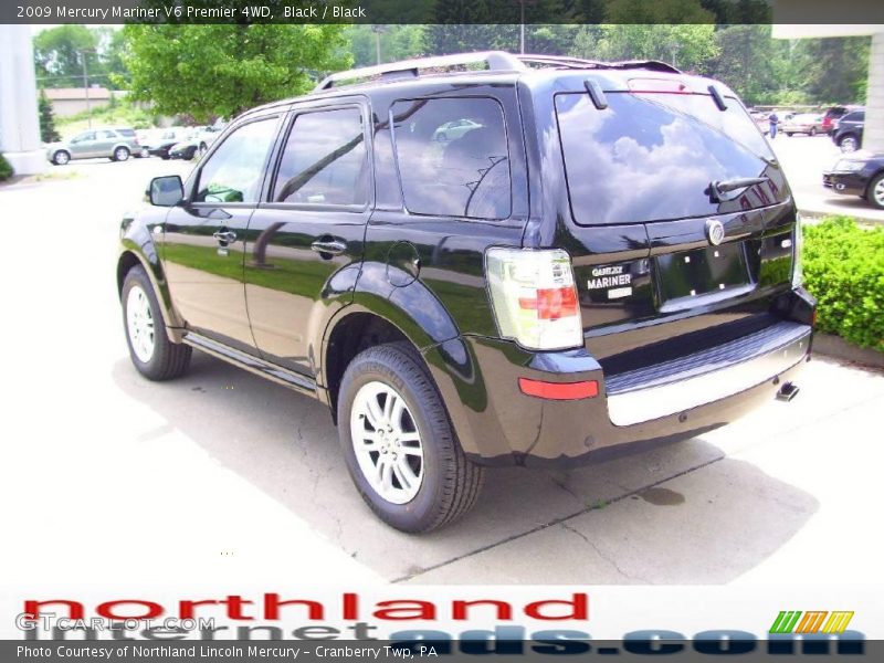 Black / Black 2009 Mercury Mariner V6 Premier 4WD