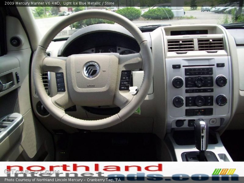Light Ice Blue Metallic / Stone 2009 Mercury Mariner V6 4WD