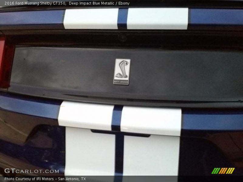 Deep Impact Blue Metallic / Ebony 2016 Ford Mustang Shelby GT350