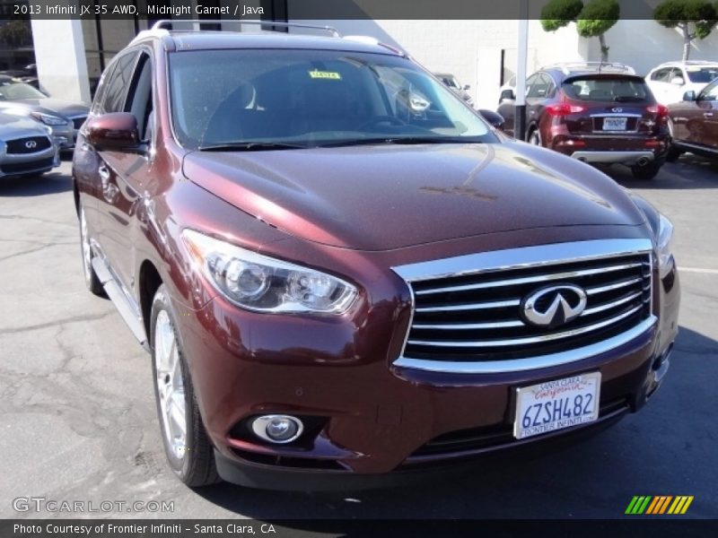 Midnight Garnet / Java 2013 Infiniti JX 35 AWD