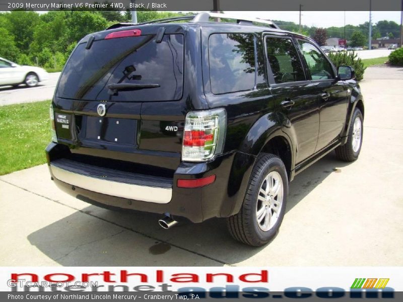 Black / Black 2009 Mercury Mariner V6 Premier 4WD