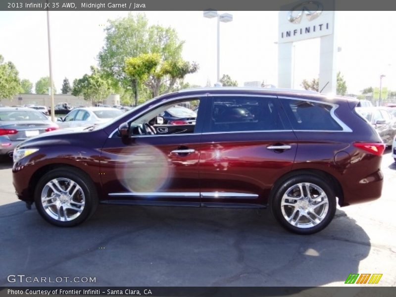 Midnight Garnet / Java 2013 Infiniti JX 35 AWD