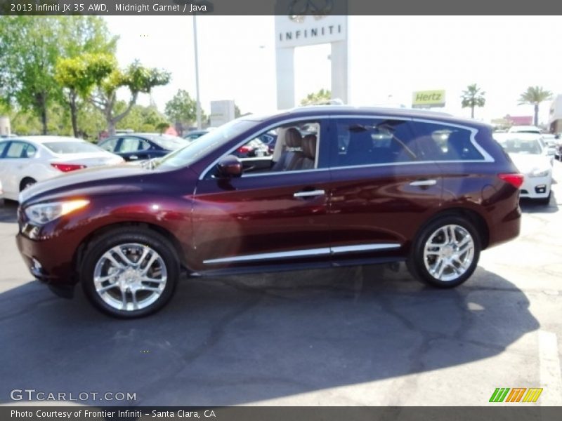 Midnight Garnet / Java 2013 Infiniti JX 35 AWD