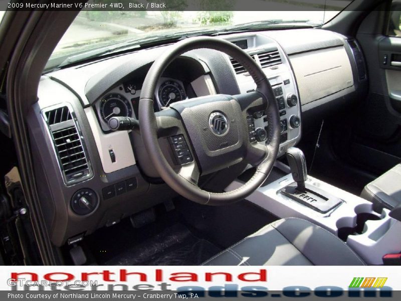 Black / Black 2009 Mercury Mariner V6 Premier 4WD