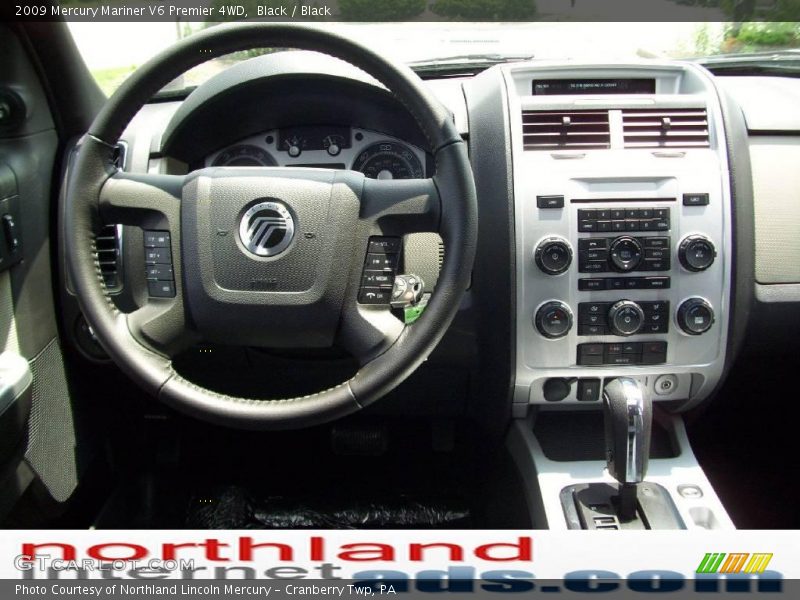 Black / Black 2009 Mercury Mariner V6 Premier 4WD