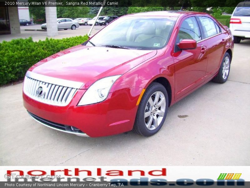 Sangria Red Metallic / Camel 2010 Mercury Milan V6 Premier