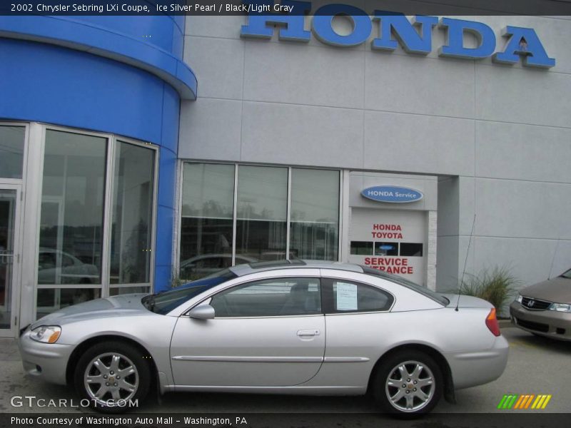 Ice Silver Pearl / Black/Light Gray 2002 Chrysler Sebring LXi Coupe