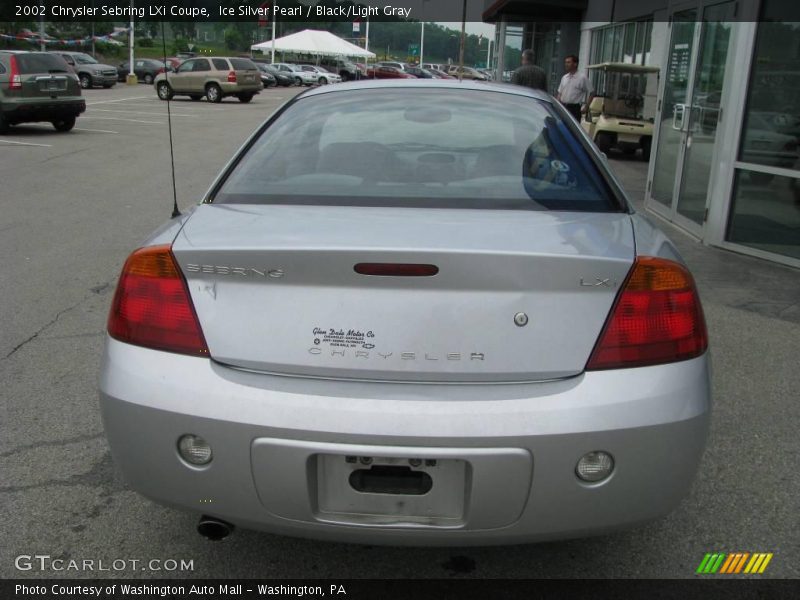 Ice Silver Pearl / Black/Light Gray 2002 Chrysler Sebring LXi Coupe
