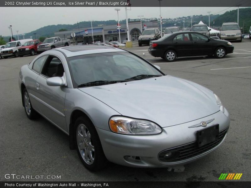 Ice Silver Pearl / Black/Light Gray 2002 Chrysler Sebring LXi Coupe