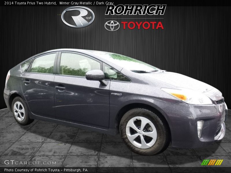 Winter Gray Metallic / Dark Gray 2014 Toyota Prius Two Hybrid