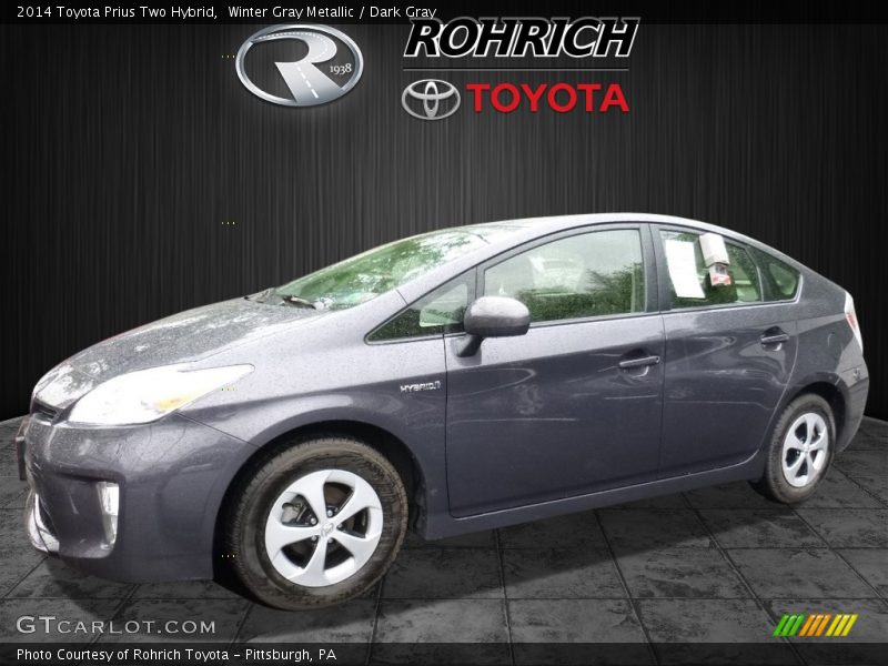 Winter Gray Metallic / Dark Gray 2014 Toyota Prius Two Hybrid