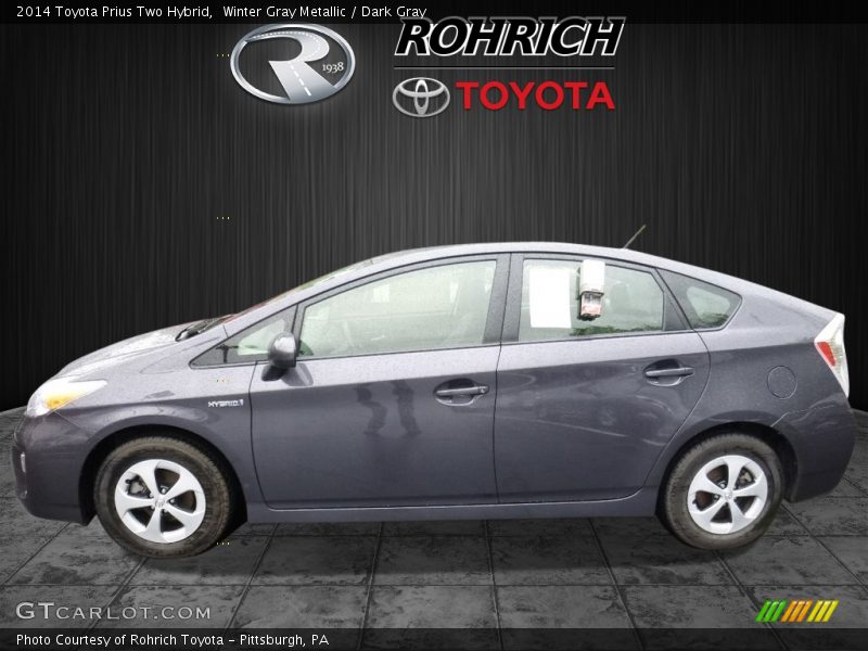 Winter Gray Metallic / Dark Gray 2014 Toyota Prius Two Hybrid