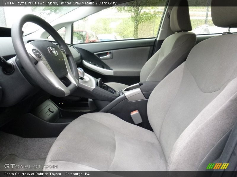 Winter Gray Metallic / Dark Gray 2014 Toyota Prius Two Hybrid