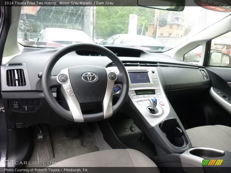 Winter Gray Metallic / Dark Gray 2014 Toyota Prius Two Hybrid