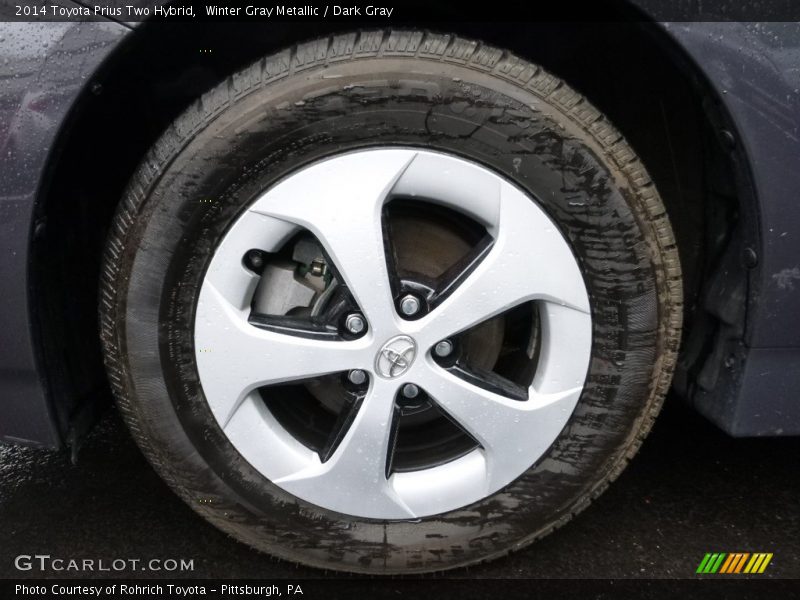 Winter Gray Metallic / Dark Gray 2014 Toyota Prius Two Hybrid