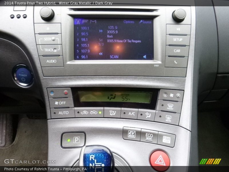 Winter Gray Metallic / Dark Gray 2014 Toyota Prius Two Hybrid