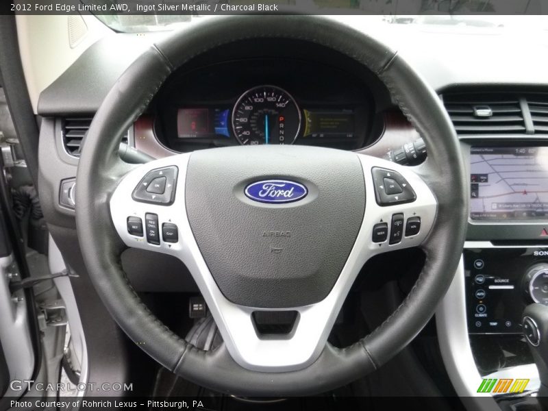Ingot Silver Metallic / Charcoal Black 2012 Ford Edge Limited AWD