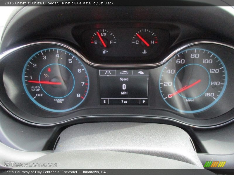 Kinetic Blue Metallic / Jet Black 2016 Chevrolet Cruze LT Sedan