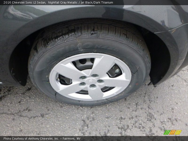 Nightfall Gray Metallic / Jet Black/Dark Titanium 2016 Chevrolet Sonic LS Sedan